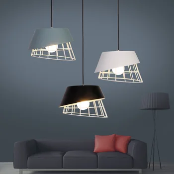 

Single head personality creative lighting designer industrial Nordic chandelier iron restaurant bar bedside pendant lamp
