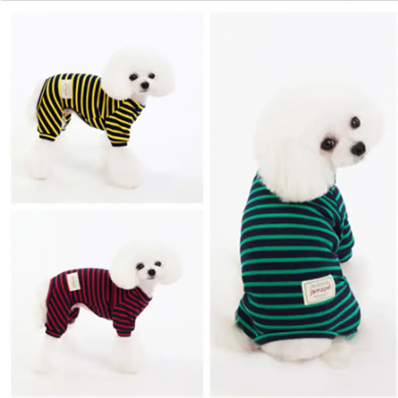 

Pet Clothes Spring And Summer Pet Clothing Striped T-shirt Cute Cat Dog Clothes Summer Autumn