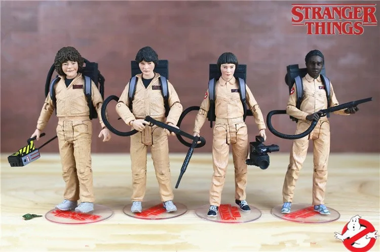 

McFarlane Original 7'' Stranger Things GHOSTBUSTERS Will Mike Dustin Lucas 4-P Action Figure Collectible Model Loose Toy