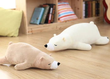 

Candice guo plush toy stuffed doll cartoon sea polar sleepy bear pillow cushion creative baby birthday present christmas gift