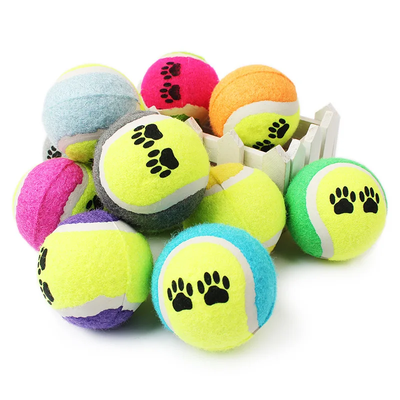 1 шт. жевательный для домашних щенков игрушечный мяч для домашних животных, теннисные двухцветные Резиновые Игрушки для маленьких собак диаметр 6 см, спортивные мячи для активного отдыха