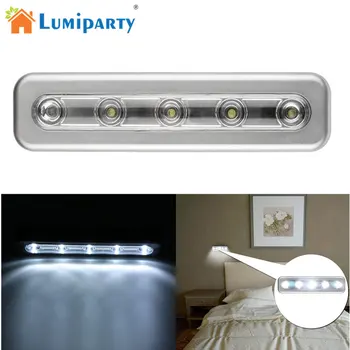 

Adeeing Mini 5 LED Night Light Closet Lamp Wireless Wall Light Battery Home Lighting for Under Kitchen Cabinets