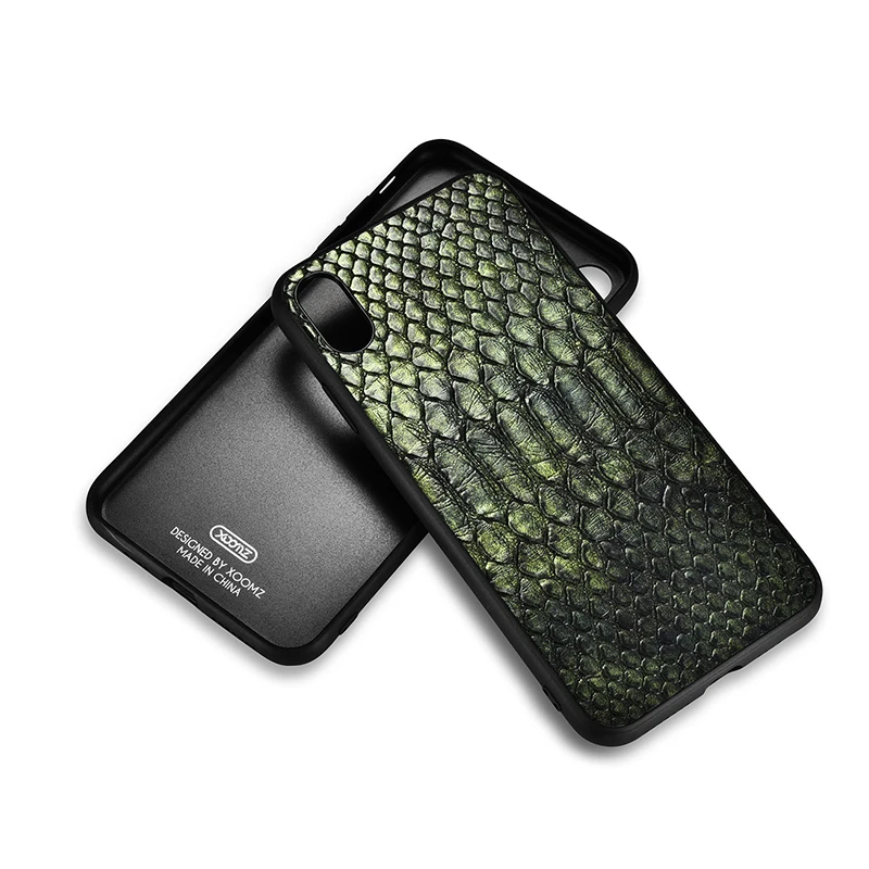 Чехол XOOMZ для iPhone XS Max чехол из искусственной кожи под змеиную кожу питона тонкая