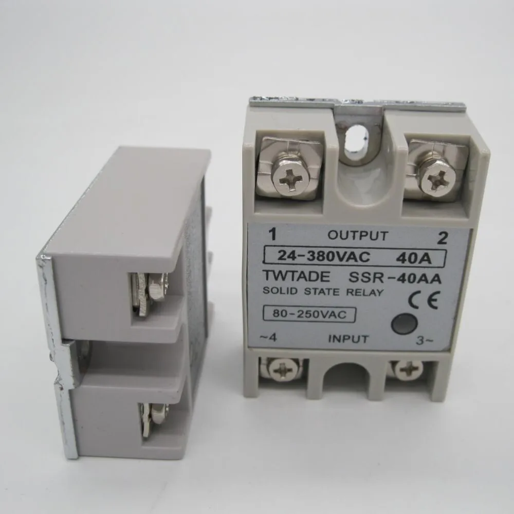TWTADE/высококачественное Однофазное твердотельное реле SSR-40AA 40A модуль 24-380VAC к 80-250VAC SSR 40AA твердотельное реле