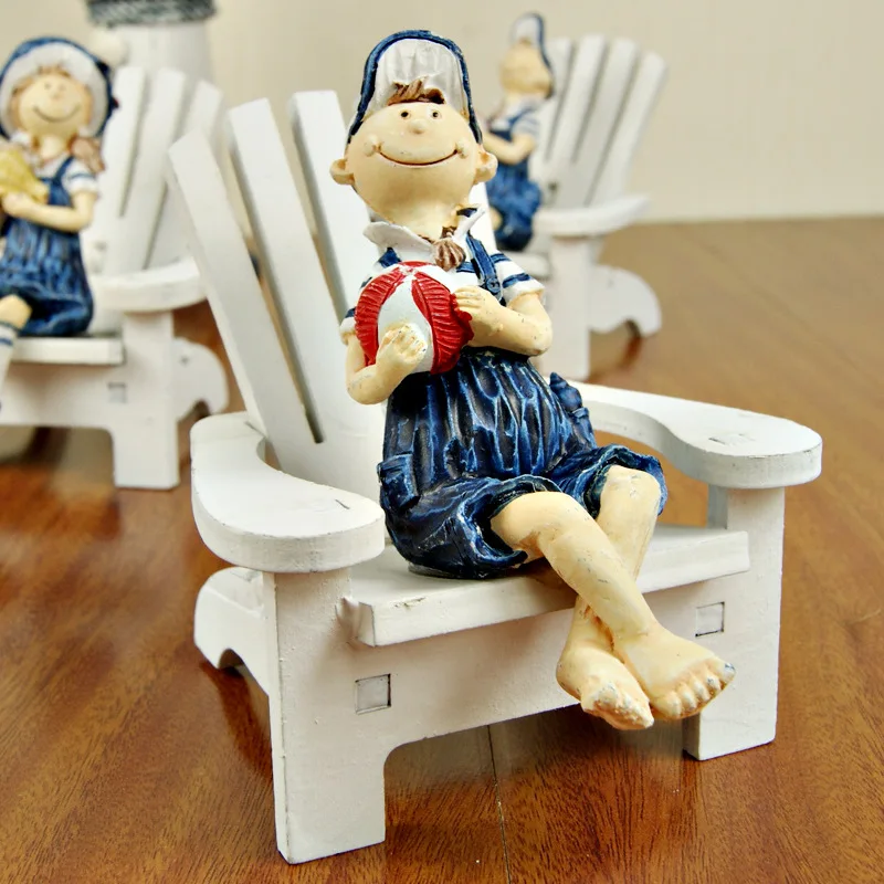 K2413 beach chair doll, Hawaii Mediterranean ornaments, Photo Props
