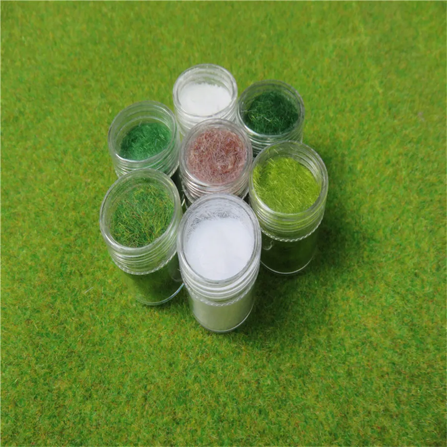 

7pcs/lot 70g grass green artificial in pot for ho train railway layout decoration
