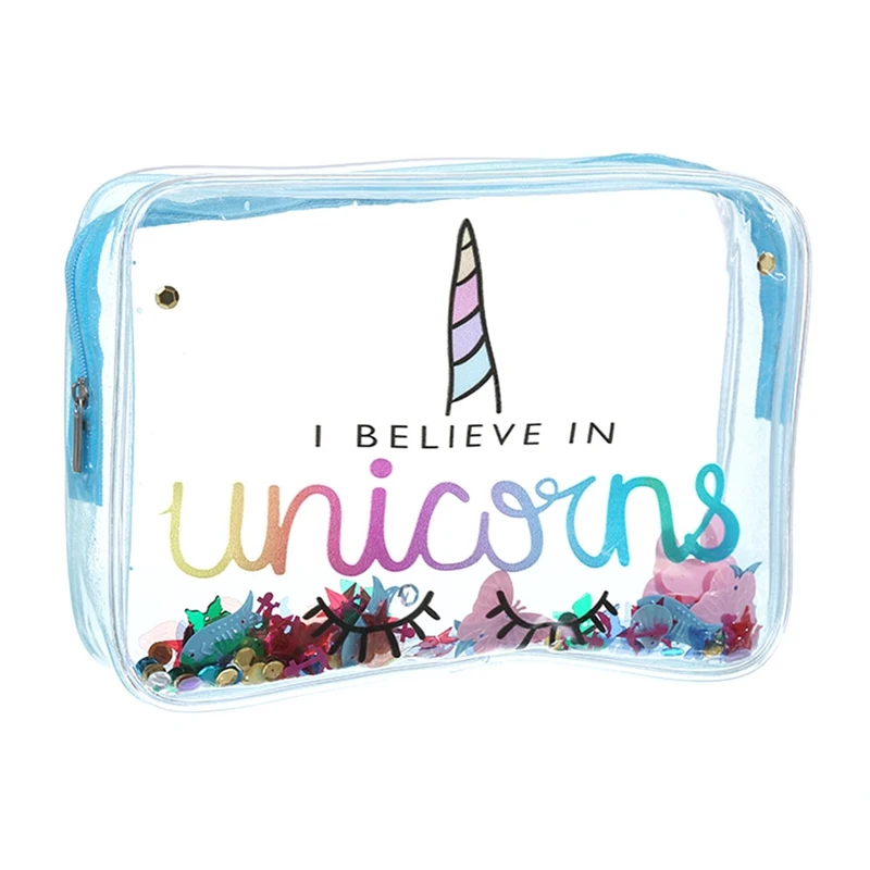 

New Summer 4 Style Clear Makeup Pouch Waterproof PVC Cosmetic Case Unicorn Portable Travel Organizer Toiletry Bag Bath Wash Bag