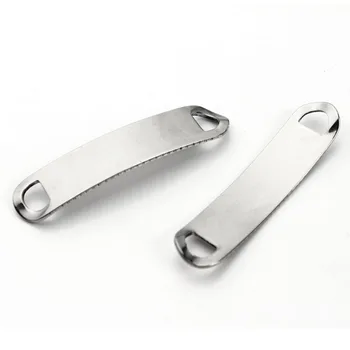 

2016 New 45*10mm 10pcs/lot Stainless Steel Silver Planted Screwy Shape Blank Plates Connectors For DIY Bracelet Necklace F3302