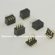 10 шт. 0,05" 2x4 P 8 Pin 1,27 мм мужской/женский SMT/женский DIP PCB заголовок Двухрядные Прямые PCB SMT булавки заголовки