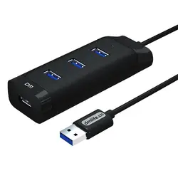 Высокоскоростная синхронизация 5 Гбит/с Скорость 4-Порты и разъёмы USB 3,0 Портативный компактный концентратор адаптер для ПК ноутбук