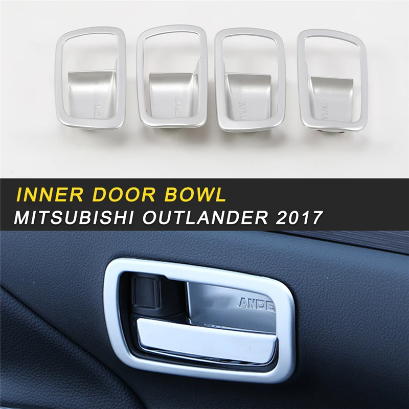 

Inner Door Bowl Door Wrist Cover Trim Frame Sticker Interior Accessories for Mitsubishi Outlander 2017 Car Styling