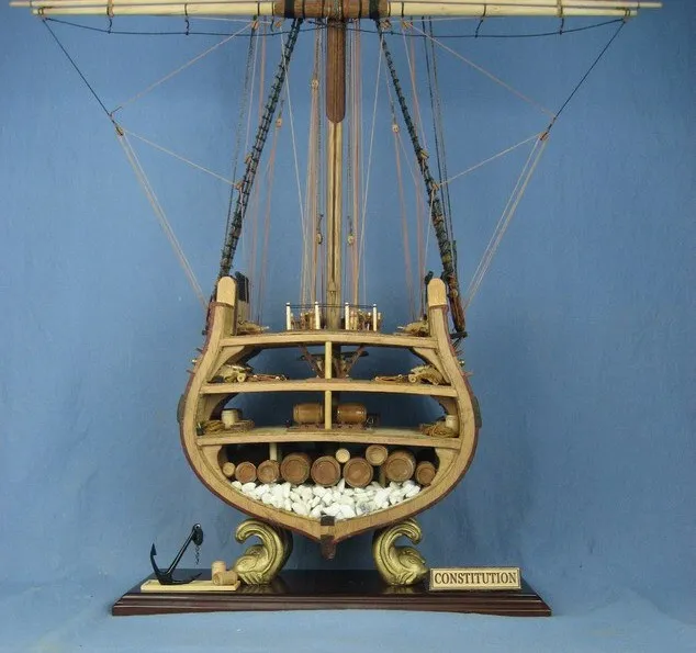 uss constitution cross section of wooden sailboat model assembly kit