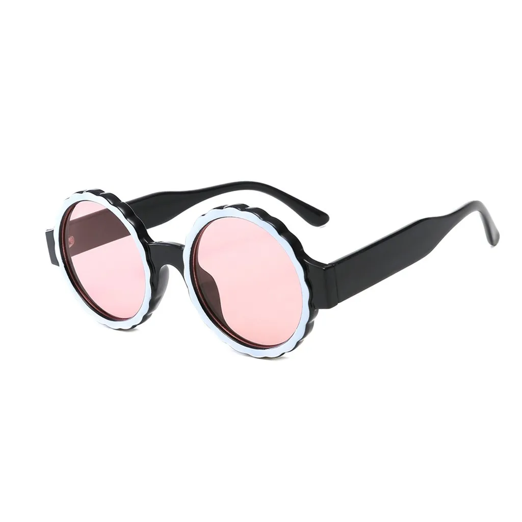 Женские Модные круглые солнцезащитные очки-маска интегрированные газовые очки W30528