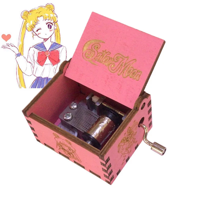 

Sailor Moon Anime Comic Cartoon Locket Wooden Hand-Crafted Musical Box Birthday Gift