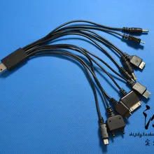 Номер отслеживания 10 в 1 Универсальный гибкий USB мультирозеточный кабель для зарядки телефона