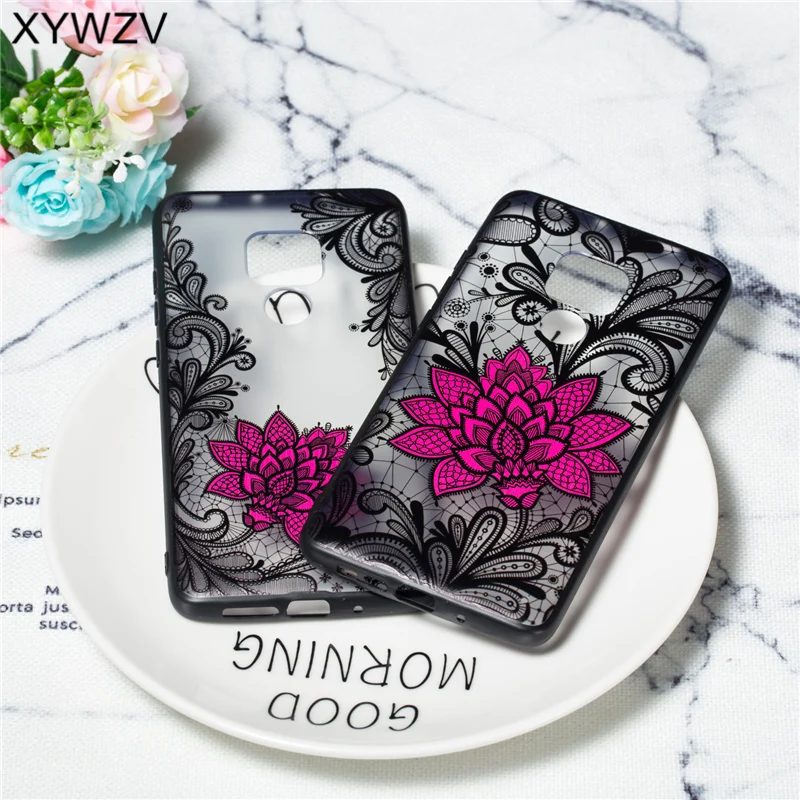 

Flower Case Huawei Mate 20 Case Luxury Retro Lace Pattern Matte Phone Case Huawei Mate 20 Cover Huawei Mate 20 Plastic Shell