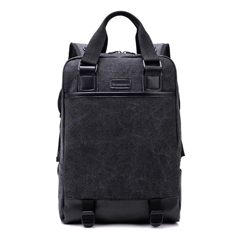 

New 2019 inch14 Laptop Backpack Male Business vintage canvas Backpack for Men Mochila Fashion Travel Backpacks School Bags