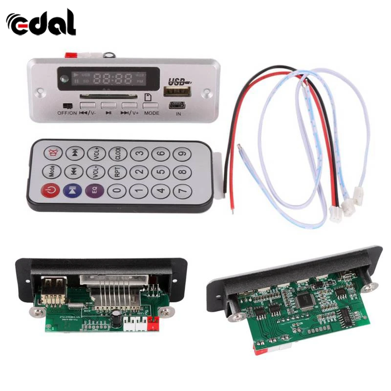 Useful Wireless MP3 Player Decoder Board Audio Module USB TF Radio For Car Red Digital LED With Remote Controller New