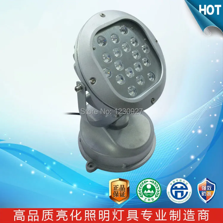 Factory direct sale circular LED Floodlight 18W 24V RGB color locus of control DMX512 lighting outdoor LED flood light