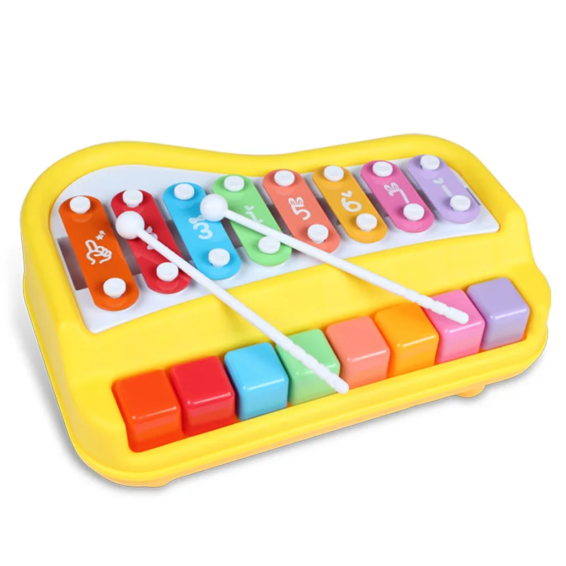 

>2 Years Baby Educational Toys, Piano + 8-Note Percussion, Musical Instruments, Musical Development, CCC Certificated ABS Toy