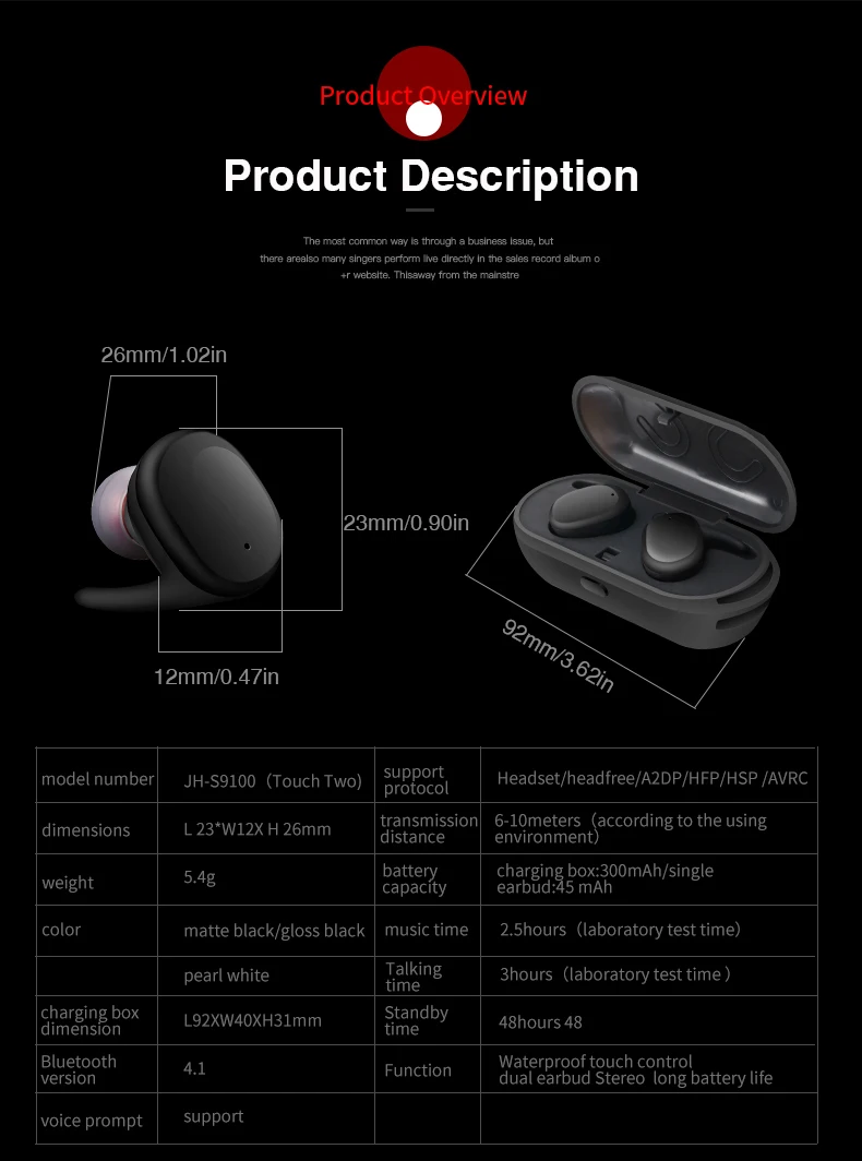 TWS Bluetooth 5.0 Earphones in-Ear Wireless Earbuds Stereo Bass Sound Noise Cancellation mini Wireless Bluetooth Earphone (19)