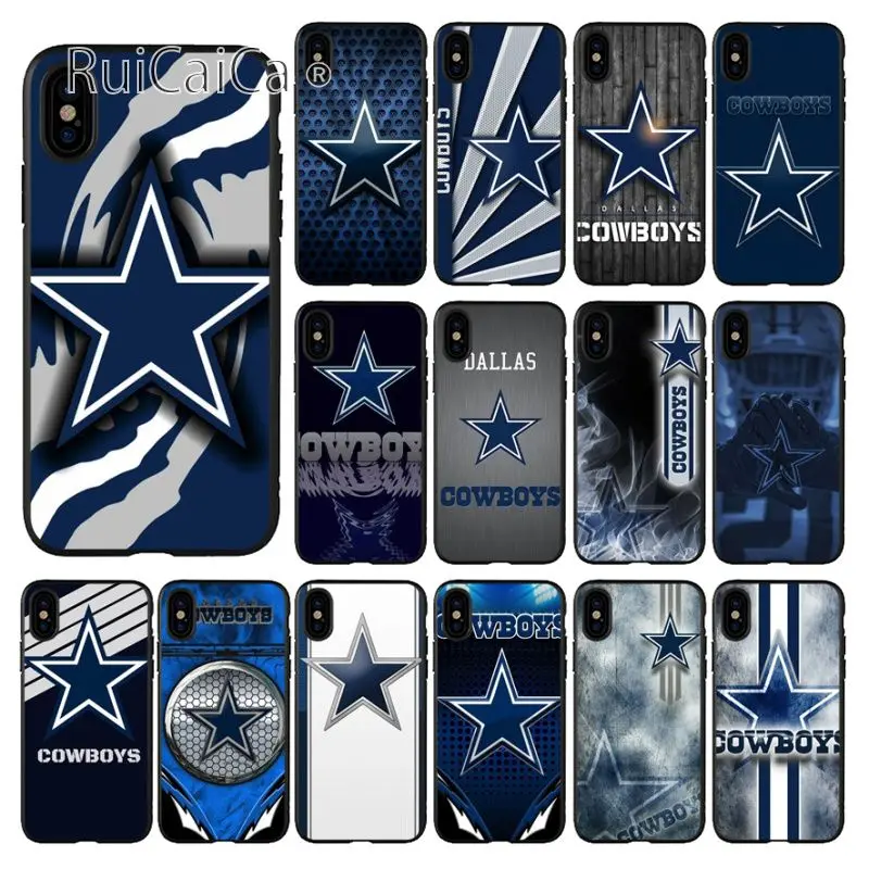 

Ruicaica Dallas Cowboys Soft Silicone black Phone Case for iPhone X XS MAX 6 6S 7 7plus 8 8Plus 5 5S XR