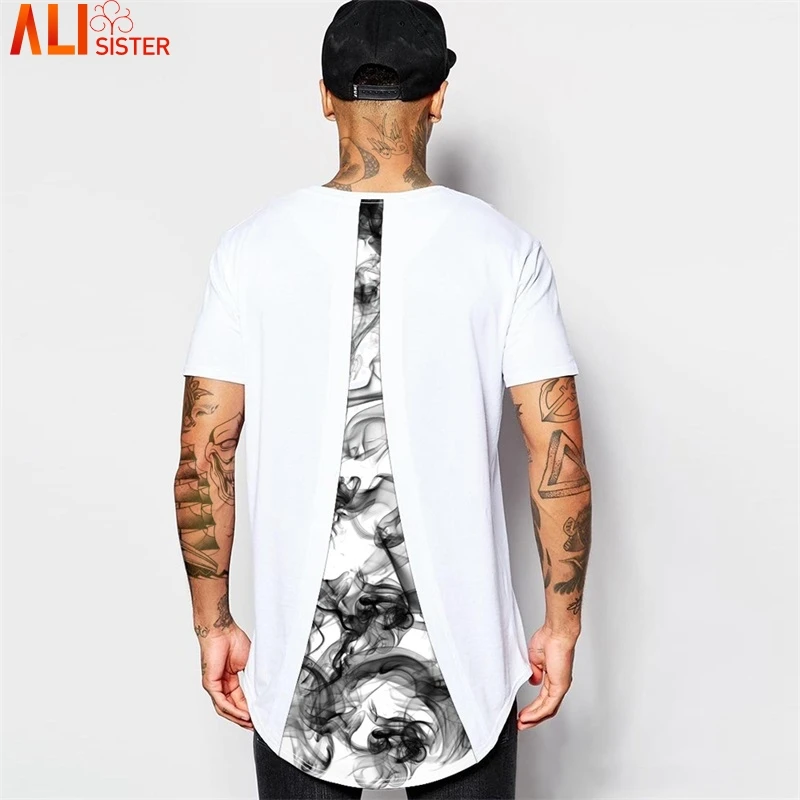 Alisister 2019 verano estilo blanco T camisa 3d fumar de los hombres T camisa para Hombre de la calle Hip Hop hombre Tee Tops Alisister 2019 verano estilo blanco T camisa 3d fumar de los hombres T camisa para Hombre de la calle Hip Hop hombre Tee Tops