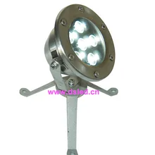 Компанией DHL! IP68 6 Вт открытый светодиодный прожектор, напольный свет, 6x1 Вт, 12 В DC, ds-10-8-6w, нержавеющая сталь, 2 года гарантии