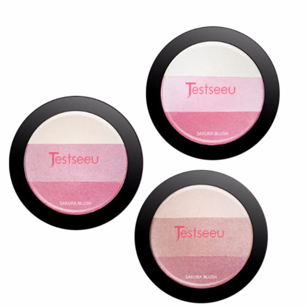 Natural 3 Color Multi Function Powder Blush Blusher Palette