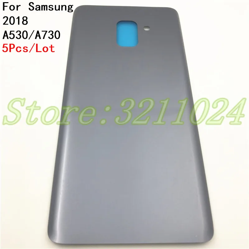 5 шт./лот для Samsung Galaxy A8 2018 A530 A530F + plus A730F A730 Задняя стеклянная крышка задняя корпуса
