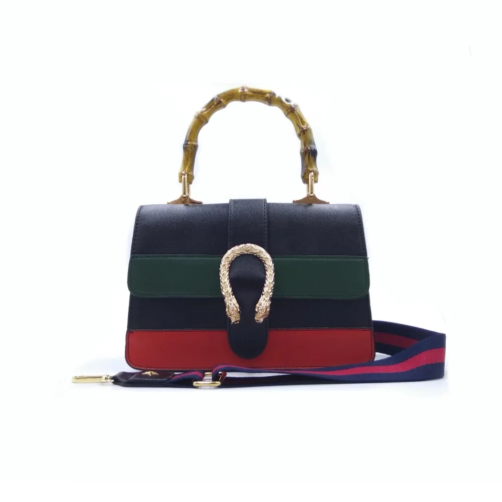 

2018 new star and dionysian bag matching color bamboo festival bag single shoulder slanted shoulder handbag Europe and America