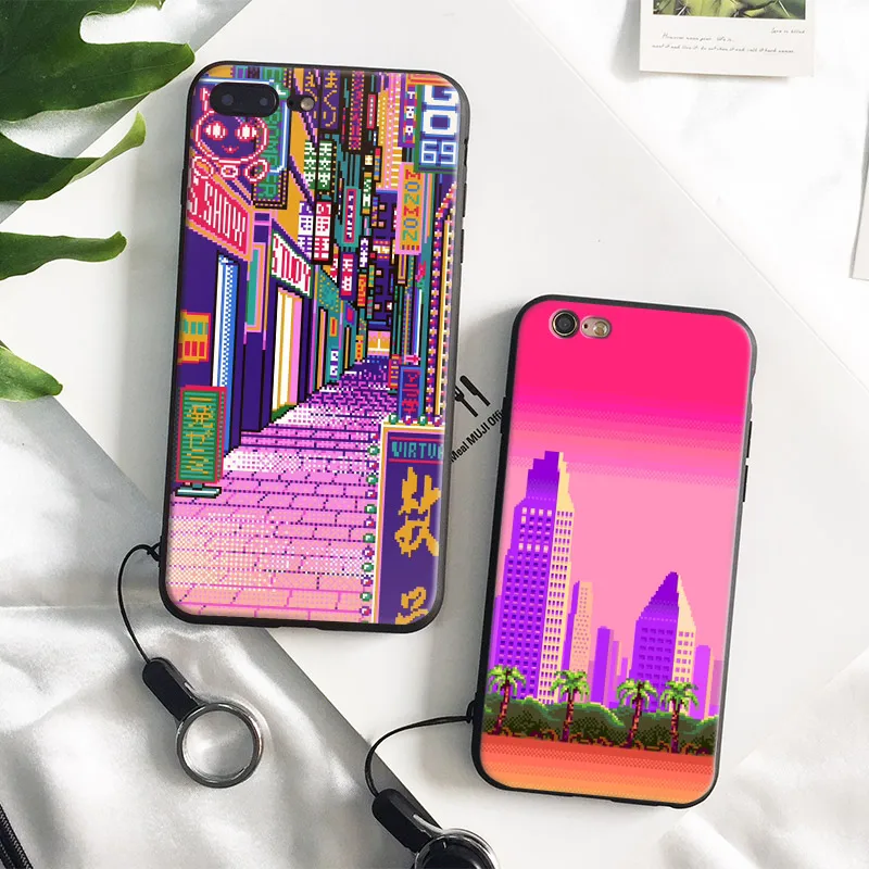 

ART PIXEL AESTHETIC INDIE GEEK Soft Silicone Phone Case Cover Shell For Apple iPhone 5 Se 5s 6 6s 6Plus 6sPlus 7 8 7Plus 8Plus X