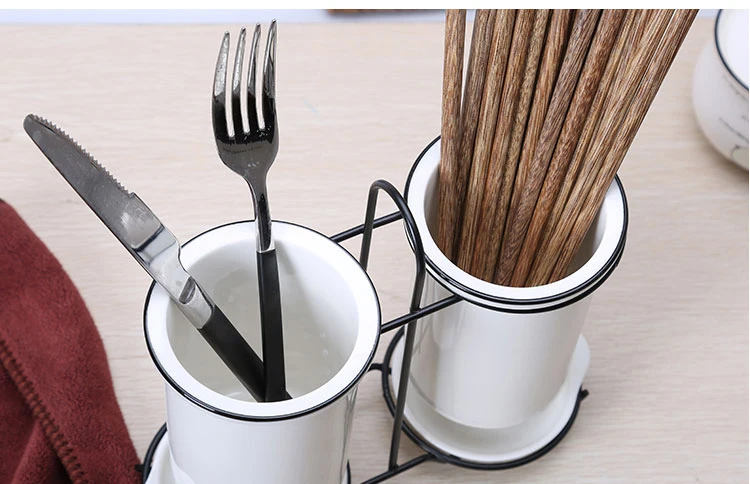 Керамическая ложка Вилка Нож палочки для еды слив держатель кухонный органайзер не включая столовую посуду