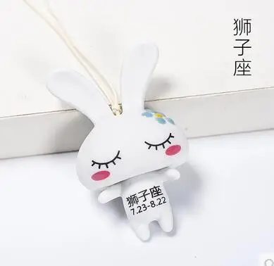 

Hot-selling handmade twelve constellations rabbit ceramic wind chimes
