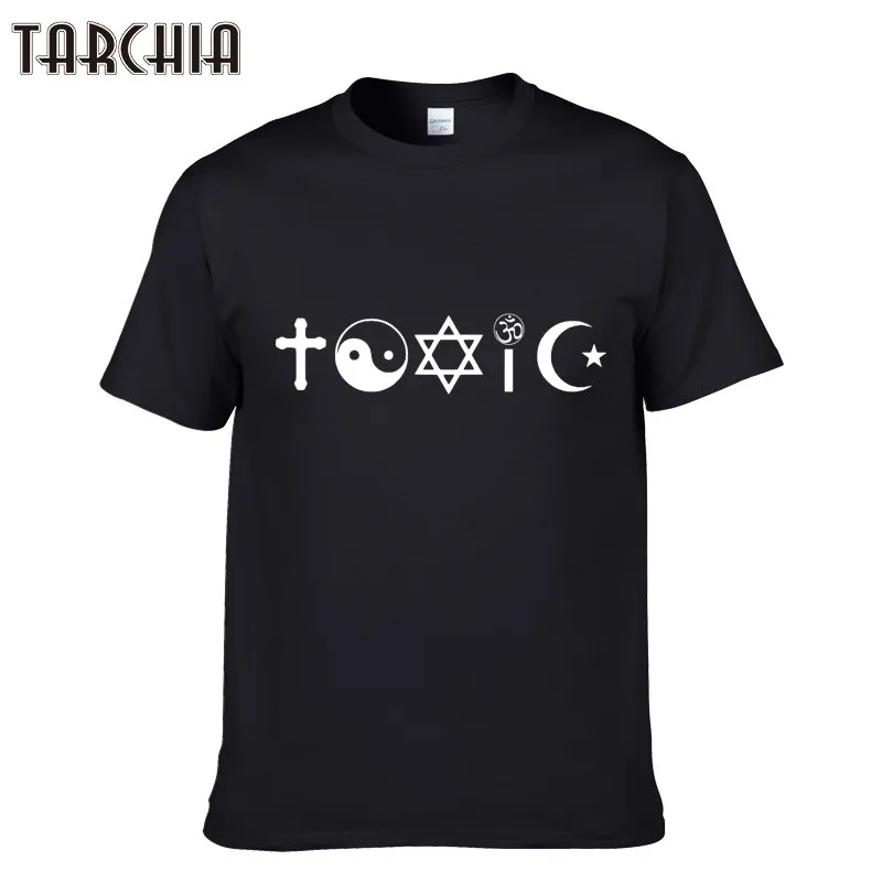 

TARCHIA Men's Fashion Short Sleeve Cotton O-Neck Short-Sleeved Tshirt Letters Printed T-Shirt Harajuku Tee Shirts Casual Tops