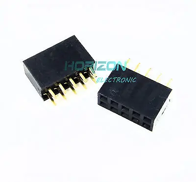 

10PCS 2X5 Pin 10P 2.54mm Double Row Female Straight Header Pin Strip