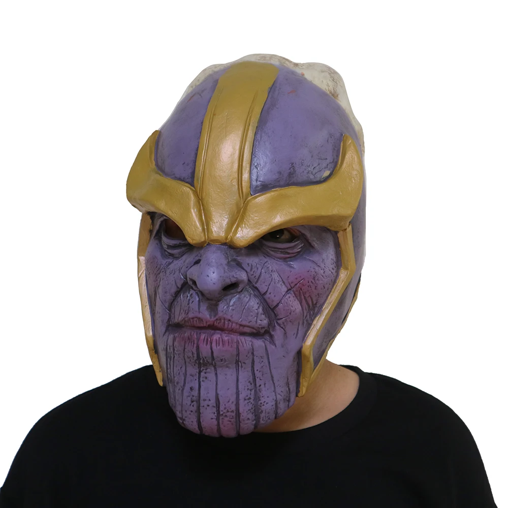 Роскошная маска Таноса Мстители Бесконечная война зомби злодей латексный шлем косплей костюм реквизит на Хэллоуин