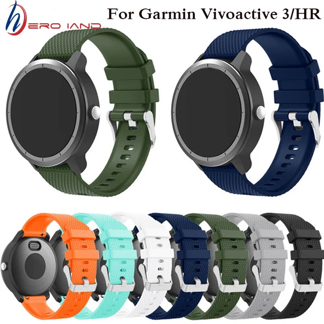 

Colorful Rubber Soft Silicone Replacement Strap for Garmin vivoactive3 Smart Wristband Strap Watchband for GARMIN Vivoactive 3