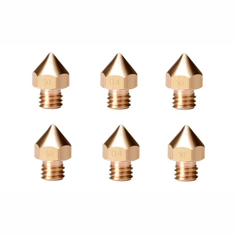 

MK8 Nozzle Copper Brass 0.3/0.4/0.5mm For 1.75/3.0mm 3D Printer Parts 2 pieces one pack