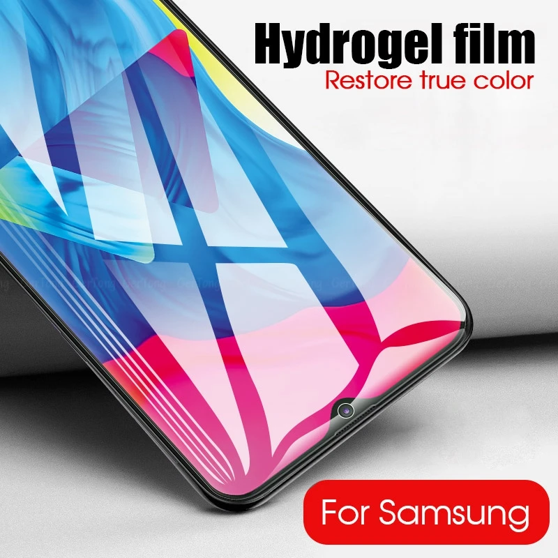 

GerTong Screen Protector For Samsung Galaxy M10 M20 M30 A10 A20 A30 A50 A60 A80 A70 A90 9D Full Cover Glass Soft Hydrogel Film
