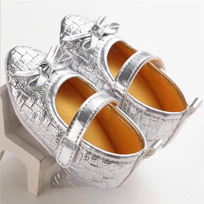 Модная обувь для новорожденных девочек на высоком каблуке с мягкой подошвой; обувь принцессы с бантиком для дня рождения, свадьбы, торжественного торжества, Рождества