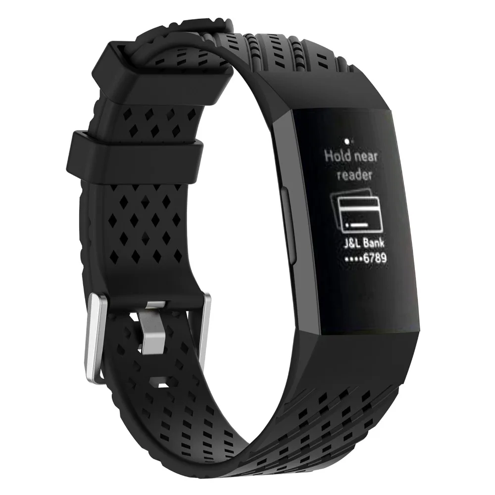 XBERSTAR Twill band Силиконовый спортивный ремешок для Fitbit charge 3 Ремешки наручных часов 20