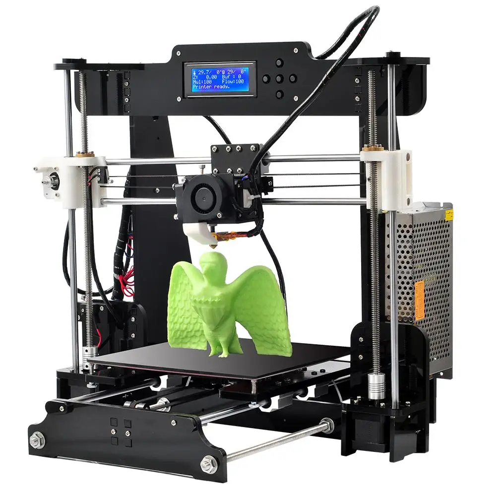 2016 High Quality Prusa i3 3d Printer DIY kit Black transparent color A8 High Precision Reprap Big print size 220*220*235mm