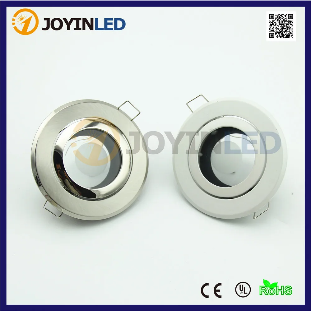 

Down light fixture frame gu10 mr16 Bulb socket recessed LED Ceiling lamp holder circle satin fitting