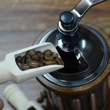 Кофейные бобы мерная ложка из цельного дерева кофемолка мерная ложка кухонные Кофемолки аксессуары