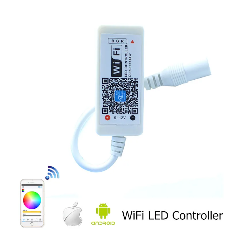 

RGB WiFi LED Controller DC 12V 12A 16A Mini Controller With 24key IR Remote Controller For SMD 5050 RGB RGBW LED Strip Light
