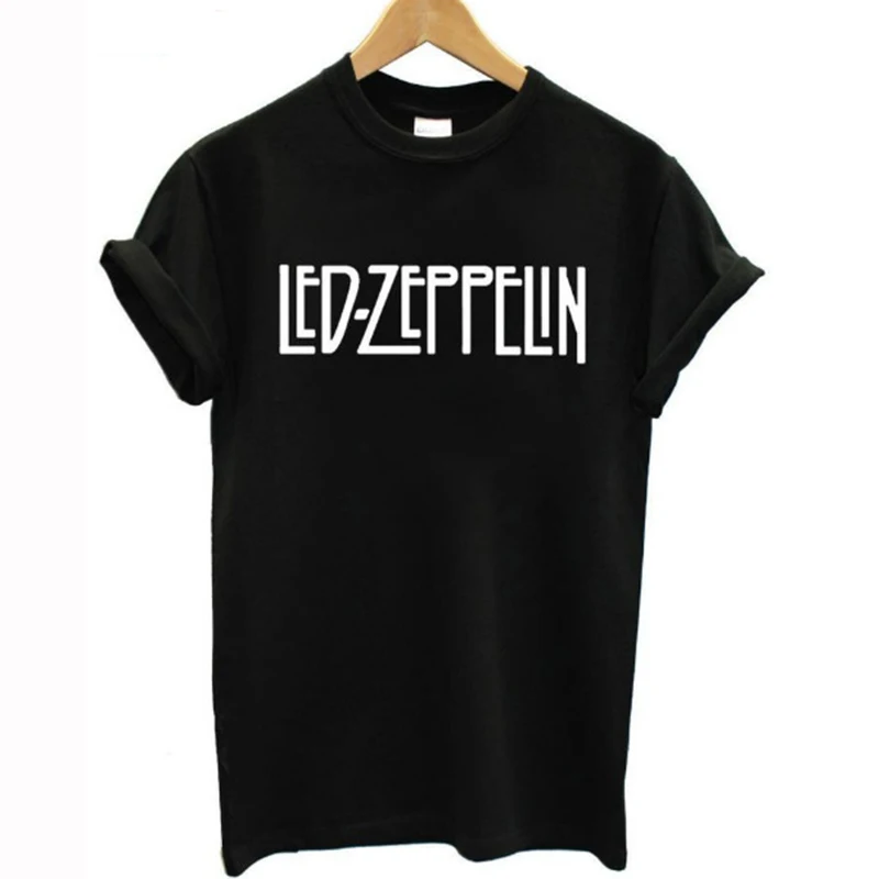 

led zeppelin Woman Men T-shirt Tops Ladies Tee Shirts Casual Short Sleeve Female T-shirt Tops Tees