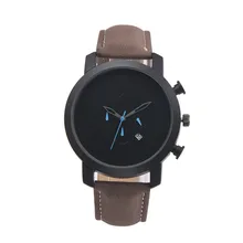Mens Watches Top Brand Luxury Retro Design Leather Band Analog Alloy Quartz Wrist Watch reloj hombre free shipping