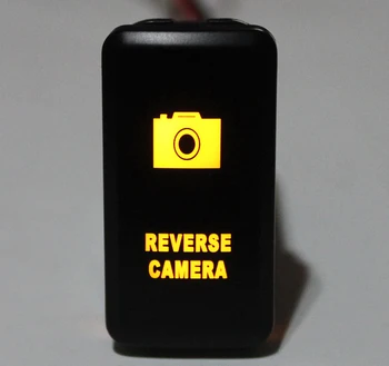 

REVERSE CAMERA Push Button Switch Orange LED For Toyota Landcruiser Hilux FJ Cruiser ON OFF Switch With Wire 12 Volt 3Amp