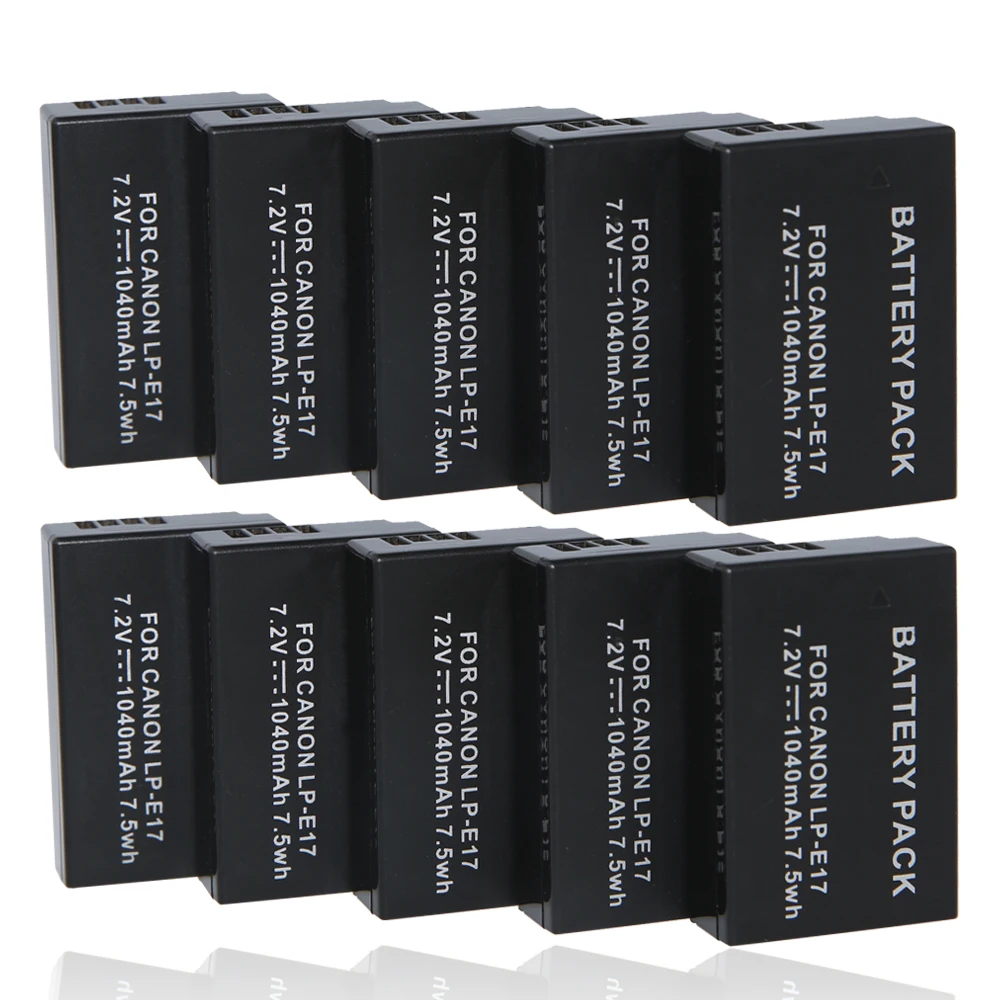 10x bateria LP-E17 батарейный блок LP E17 lpe17 батареи для камеры Canon EOS Rebel T6i 750D T6s 760D M3 8000D Kis